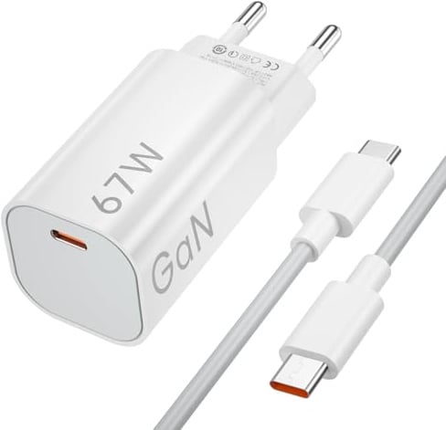 Chargeur Rapide USB C 67W GaN Compatible HyperCharge Xiaomi