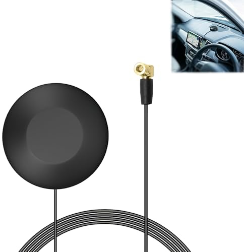 DAB+ Auto Antenne für Scheibe mit SMB Anschluss, Digitale DAB Antenne mit 3 m Kabel für Autoradio, Windschutzscheiben Klebeantenne für Pioneer Kenwood JVC Alpine Pure Jensen