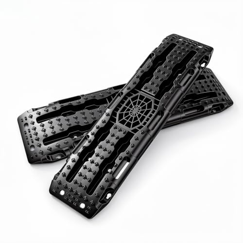 Oryxearth - Tableros de tracción resistentes con capacidad de 10 toneladas, pistas de recuperación para arena, barro, nieve, todoterreno para SUV, bicicleta de montaña, coches