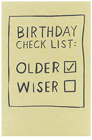 UK Greetings Geburtstagskarte für Ihn/Sie/Freund – lustiges Checklisten-Design