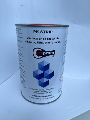 Décapant peinture métallique professionnelle. Efficace dans les cabines de peinture, pistolets à peinture, sols. PK STRIP. Flacon de 1 litre., 1 litro