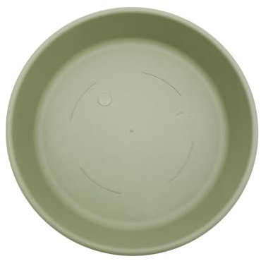 The HC Companies 25,4 cm runde Pflanzen-Untersetzer aus Kunststoff – für den Innen- und Außenbereich Pflanzschalen für Töpfe – 27,3 x 27,3 x 4,4 cm Meeresschaum