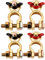 CZC AUTO Battery Terminals 12V/24V Solid Brass Clamps Connectors with Colour Coded Wing Nuts, Quick Release for RV Motorbike Car Truck Boat Caravan, 2 Pairs