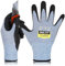 DEX FIT Cru553 Guanti Anti Taglio Livello 5-3D Fit, Presa Antiscivolo in Nitrile, Leggeri e Traspiranti, Resistenti, Touchscreen, Lavabili; Blu 10 (XL) 3 Paia