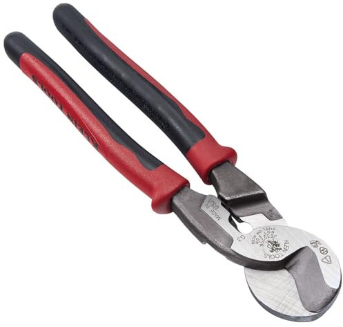 Klein Tools J63225N Journeyman Pince coupante et dénudeuse à levier pour couper l'aluminium, le cuivre souple et les câbles de communication