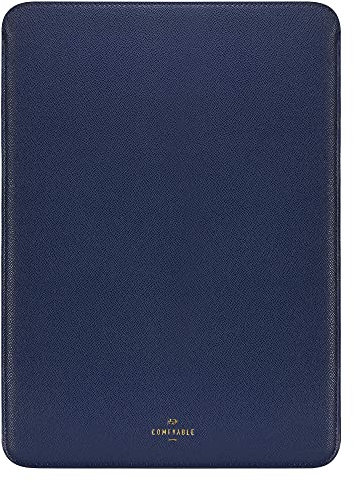 Comfyable Housse pour Ordinateur Portable 13 Pouces Précisément Compatible avec MacBook Air 13 M4 2025-2018 et MacBook Pro M2 2022 M1 2020-2016, Étui en Simili-Cuir, Bleu Nuit