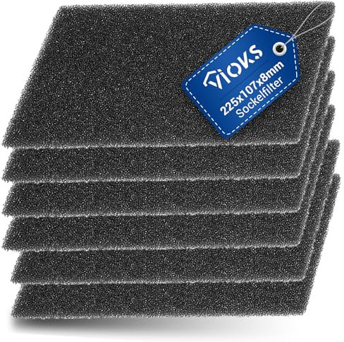 Set di 6 filtri in schiuma di ricambio per Whirlpool 481010354757 per filtri per asciugatrice 225 x 107 x 8 mm per scambiatore di calore