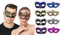 VKI® 4 Paar Venezianische Maske Damen und Herren Maskerade Karnevalsmasken Gesicht Kostüm Fasching Verkleidung, Gold/Silber/Blau/Violett