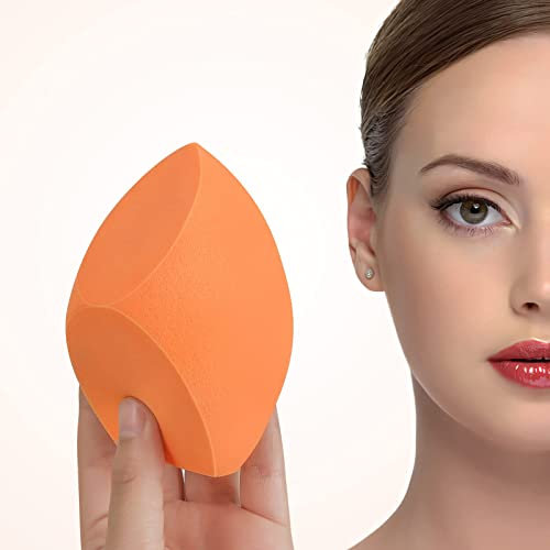 Éponge de maquillage XL extra large - Contenu : 1 x extra large (10 cm) et 1 porte-éponge - Pour une utilisation sèche et humide pour le visage et le corps, la crème blush, l'application de fond de