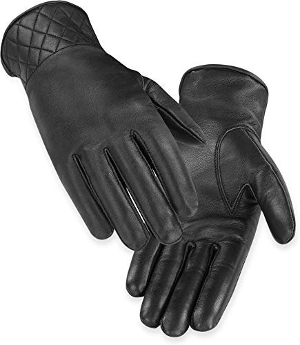 normani Damen Lederhandschuhe Echt-Leder mit Reiner Wolle gefüttert für Frauen Fingerhandschuhe Winterhandschuhe Größe S