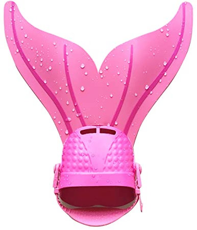 DEBAIJIA Mädchen Flipper Tauchen Meerjungfrauenflosse Jungen Schwimmflossen Meerjungfrau Flossen Training Monofin Kinder Schwimmen(D-(40*44CM)-F107-Rosa