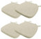 Aselbia 4er Set Stuhlkissen 43x40x3cm mit Bändern,Waschbare Sitzkissen rutschfest,Stuhlauflage Stuhlpolster Sitzkissen,Abnembar Bezug Mit Reißverschluss,Ideal für Zuhause Büro Küche Esszimmer,Beige