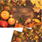 matches21 Hübsche Tischsets Platzsets Motiv abwaschbar Kürbisse Herbstlaub Zimtstangen auf Holz bunt 4er 43,5x28,5 cm