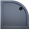 ELEGANT Grey 900 x 900 x 40 mm Quadrant Stone Tray for Bathroom Shower Enclosure Corner Glass Door Waste Trap