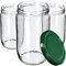 KADAX Lot de 8 bocaux de conservation pour couvercles à visser 720 ml K6906 Vert 8,7x8,7x15cm