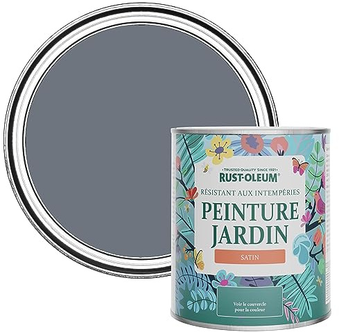 Rust-Oleum Grey Mould-Resistant Garden Paint In Satin Finish - Marine Grey 750ml