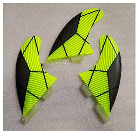 PAKLIF Surfbrettflossen 3pcs II G5 Surfbrett Flossen Tri Set Epoxy Surf Finnen G5 G7 Surfing Fins Größere M L Surfen Zubehör für Longboard, Surfboard & Paddleboard (Color : II G7)