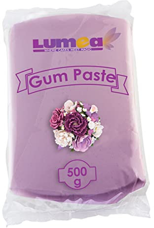 Dekozauber24 Profi Blütenpaste, 500g, essbar, 11 Farben, perfekt für Blumen, Blüten, Rüschen, feine Dekorationen, Zuckerpaste Tortendeko Fondant (Violett)