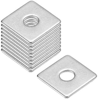 sourcing map Rondelle quadrate, 10 pezzi M6 x 20 x 20 x 1,5 mm in acciaio inox 304 rondelle piatte distanziali per fissaggio hardware