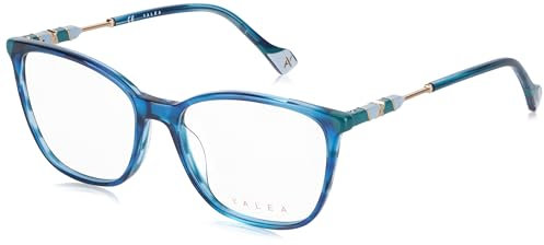 Yalea VYA070 0931 Verde/Blu Striato Lucido Eyewear Woman Acetate, Butterfly, 54