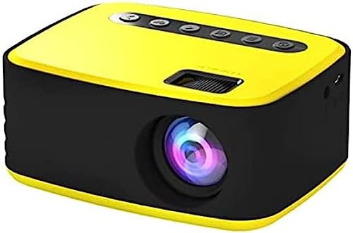 Projector With Speaker 1080P Supported Portable Mini Movie Projector Video Projector Compatible With TV Stick Smartphone HDMI USB AV For Home Cinema & Outdoor Movies,Yellow,incomparable123