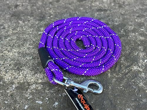 Pferdeführstrick für Halfter, reflektierend, Länge 2 Meter, 7 erstaunliche Farben (lila)