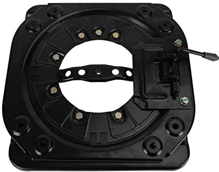 Areyourshop Universeller Wohnmobil-Sitz drehbarer Drehteller Modifikation LKW Sitzkonsole mit Pulverbeschichteter Stahl，Sockel um 90 Grad Abschließbar