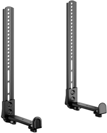 CABLEPELADO Soporte Universal para Barra de Sonido, Soporte de Montaje para Barra de Sonido, Bracket Barra Sonido, Acero, Soporta hasta 15 KG, Compatible con VESA o soporte adicional de TV, Negro mate