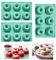 Firavggu 3 Stk Mini Gugelhupfform Silikon Gugelhupf Form Silikonform 6 Capacity Klein Gugelhupf Kuchenform Backform Antihaftbeschichted Cake Form für Kuchen Muffins Brownie Pudding(Grün)