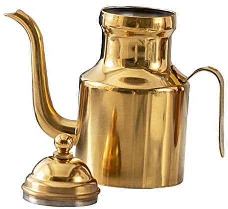 LeGDOr Öltopf aus Edelstahl, Dekanter mit Deckel, Schwanenhalskessel, Aschenbecher mit Abdeckung, Ölsprüher zum Kochen, Fett, Ölbehälter, Speiseölspender, Küchenutensilien, Heimöltopf