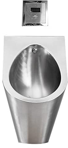 NOALED An der Wand montiertes All-in-One-Urinal, Herren-Urinal aus Edelstahl, berührungsloses Spül-Urinal, stark und verstopfungssicher, erkennt Wasseraustritt, leicht zu reinigen