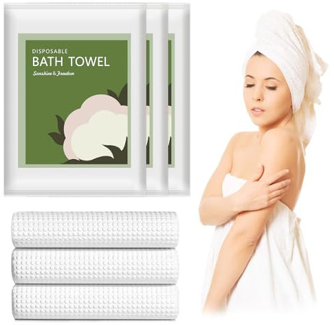 xiaozhifu 10 toallas de ducha desechables de tamaño familiar Útil toallas de baño desechables de tela no tejida Toallas desechables para toallas de ducha, senderismo, camping, mochila, ciclismo, viaje