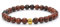 Echtes Mahagoni-Obsidian Edelstein Armband mit 6mm Perlen - verschiedene Längen - Heilstein Schutzstein Talisman Glücksbringer Geschenk (Mahagoni, 18CM)