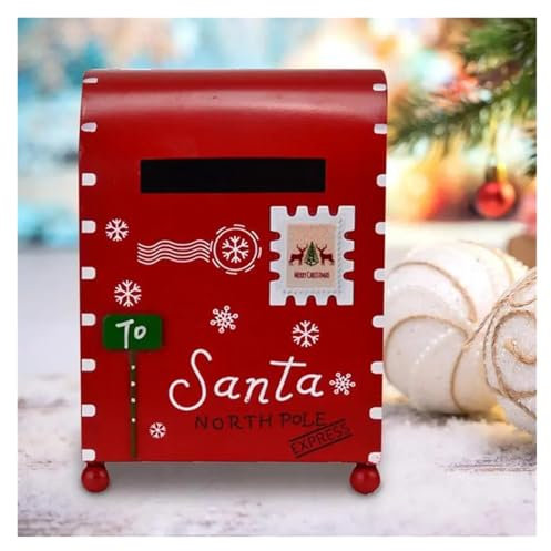 HWJFDC Boite Aux Lettres Boîte aux Lettres de Noël Livraison de Messages Express Ornements en Fer Boîte aux Lettres de Noël créative Décorations de Ferme de Jardin extérieur