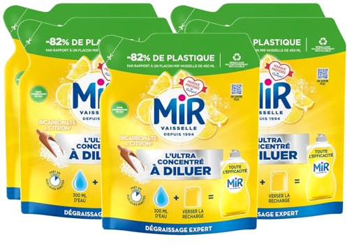 MIR L'Ultra Concentré à Diluer Bicarbonate & Citron - Lot de 5 x 150ml