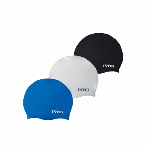 INTEX - Badekappe aus Silikon, Einheitsgröße 3/S, Mehrfarbig, normal (1)