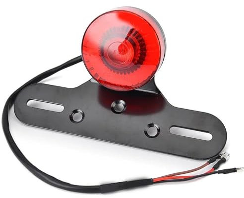 YDYBDA Rotes Retro-Rücklicht Für Motorräder Bremslicht Kennzeichenhalterung Für K&awasaki