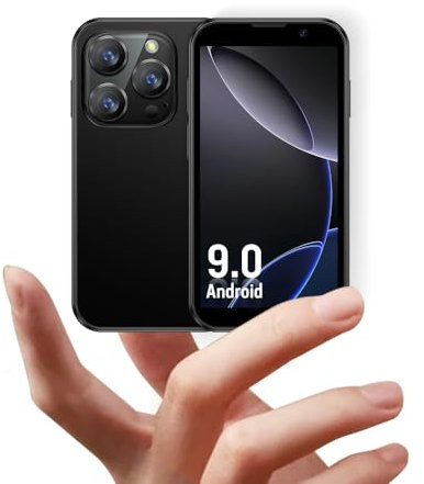 JoyZap Mini Smartphone XS18pro sbloccato, display da 3.0”, batteria da 900mAh, corpo ultra sottile, fotocamera da 5 Megapixel, miglior regalo per i bambini(rosa) (black)