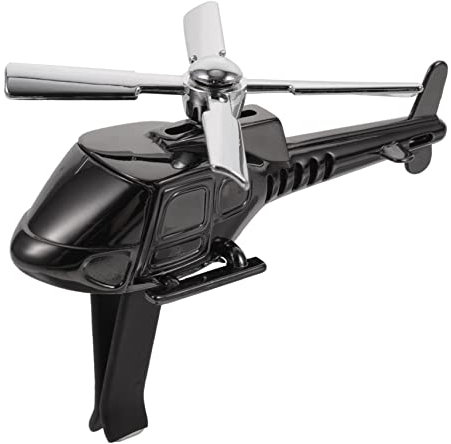 Mikinona 1 Satz Auto - Aroma-luftdiffusor Dekoration Flugzeug Aroma Diffusor Auto Dreht Sich Ornament Hubschrauber Innere Autoduft-helikopter Legierung Black
