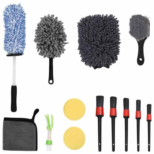 vidaXL Set de brosses pour voiture Multicolore polyrotin