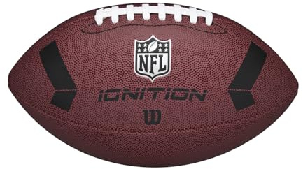 Wilson NFL Ignition Football, Made From Composite Leather For All-Weather Play