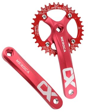ALCXAZS 170 mm Kurbelarm Set, Kurbelgarnitur, Innenlager, Hohlgewinde, BB für Mountainbikes und Rennräder, Hohl Innenlager, Ritzelachse für Mountainbikes mit Einfachkette