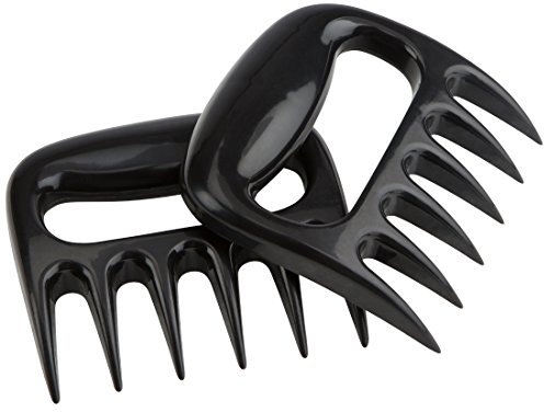 Bruzzzler Griffes à viande porc effiloché, Griffes à viande pour barbecue, Broyeur barbecue, 2 griffes barbecue, Griffes forme griffes, Broyeur viande, Griffes ours barbecue pour viande tendre, Noir