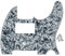 Fleor 8-Loch-Tele-Frontplatte, Humbucker-Stil-Schlagbrett für Gitarren im Telecaster-Stil, Ersatz 4 Ply, Grey Pearl