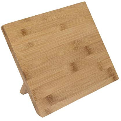 Vogue EUTR Magnetic Knife Stand Bamboo - 190x140x245mm 7 1/2x 5 1/2x 9 2/3