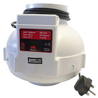 Rhino Inline Centrifugal Single twin Thermo Hydroponics Tent Fan 4 5 6 8 10 inch (Single Speed - 6 150mm - A1 Rating)