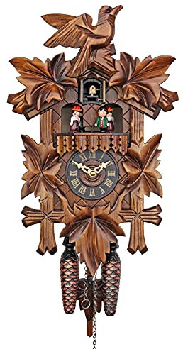 Engstler Quarz Kuckucksuhr - Klassisches Weinlaub