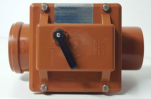 RUG-Self Rückstauverschluss DN160 Rückstauklappe Hochwasser Kanal, Metall, orange, EN 13564, Rückschlagventil, Klappe