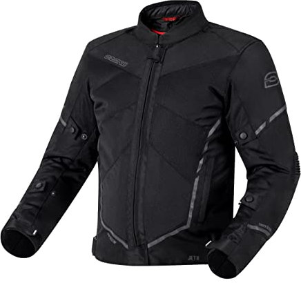 OZONE MOTO Jet II Veste de Moto Homme | Textile | Protecteurs Coudes et Épaules Niveau 1 | Panneaux en Maille | Membrane imperméable amovible | Éléments réfléchissants
