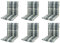 DP 6 x 7 cm Luxus Niederlehner Auflage Living 6304, grau anthrazit kariert, Made IN Europe